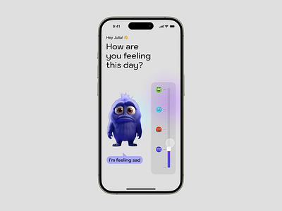 Emotion App 3d ai animation app characterdesign concept emotion app freepik mobile app moodtracking shot ui ui ux uxanimation