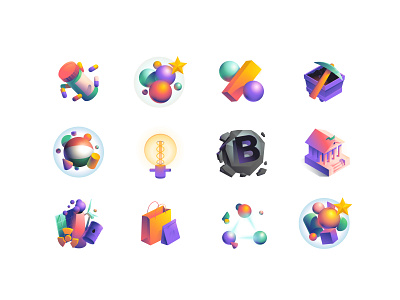 Lightyear Spot Icon Illustrations Set 2 application energy finance fintech gradient hellsjells icons identity illus illustration lightyear