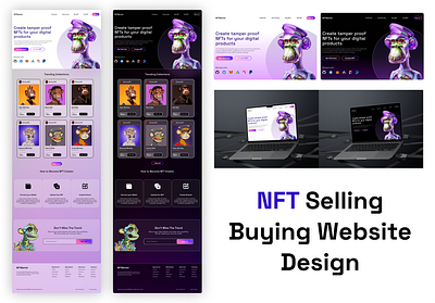 NFT Website Design figma graphic design nftwebsite ui uidesign uiuxdesign visualdesign webdesign