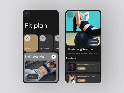 Elevate: Your Ultimate Fitness Companion exercise tracker fitness app design health wellness ux home gym workouts interactive fitness plans minimalist ui design mobile fitness ux personal training app user centric app design workout planner ui