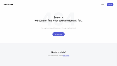 404 Page - Daily UI 008 404 page daily ui