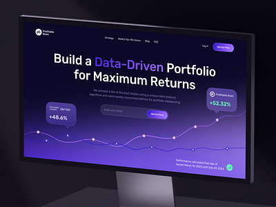 Website Redesign of Investment Portfolio Platform data driven investing investment landing platform portfolio redesign stocks trading ui uiux ux web design website