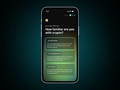 How familiar are you with Crypto? app blockchain design ui ux web3