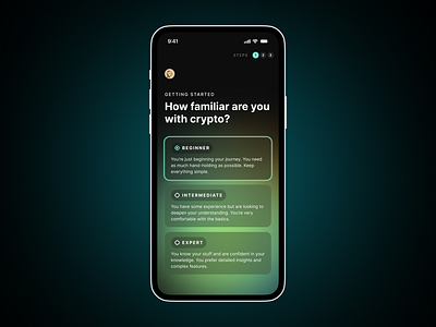 How familiar are you with Crypto? app blockchain design ui ux web3