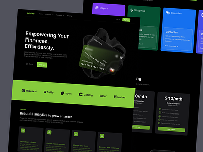 Velopay-Landing Page animation darktheme dribbbleshot fintech fintechlandingpage intraction landingpage productdesign ui uxdesign websitedesign