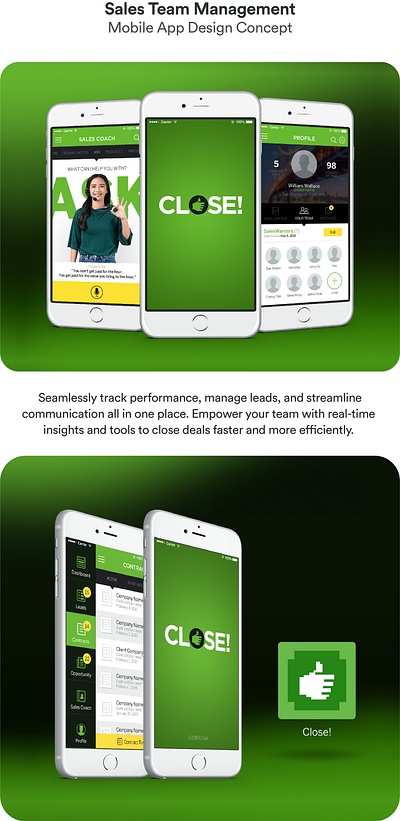 Sales Team Management Mobile App graphic design ui uiux