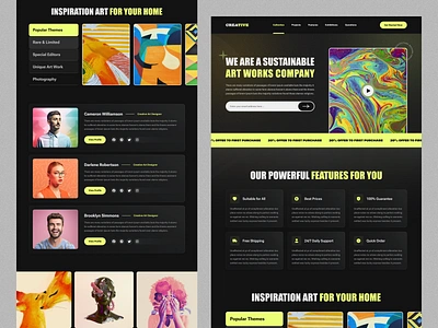 Creative - Art studio website art design art exhibition art gallery art website artist artwork creative art work creative direction digital art dribbble 2024 landing page design minimal website design painting studio ui ux design user experience design user interface design web design web landing page website templete