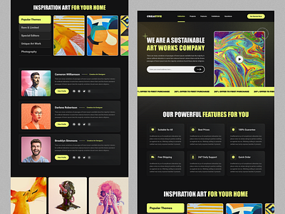 Creative - Art studio website art design art exhibition art gallery art website artist artwork creative art work creative direction digital art dribbble 2024 landing page design minimal website design painting studio ui ux design user experience design user interface design web design web landing page website templete