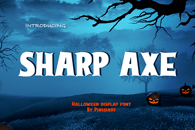 Sharp Axe – Halloween Display Font branding branding font children display font font gaming halloween horror movie poster spooky typografi youtube