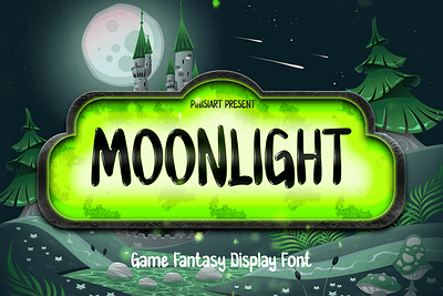 Moonlight – Game Fantasy Display Font branding cartoon children design display font font game gaming illustration movie poster youtube