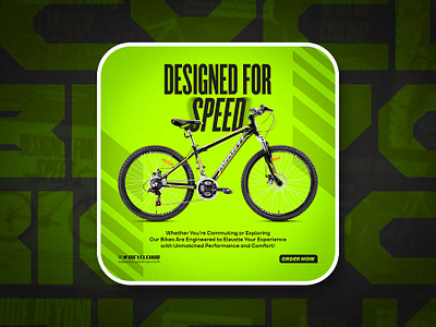 Modern & Clean Social Media Designs - Bicycle Brand 3d animation branding graphic design logo motion graphics stylish bike ad designs ui