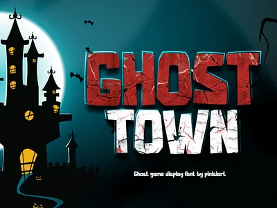 Ghost Town – Game Display Font brand identity branding children design display font font gaming halloween horror movie poster posters scary youtube