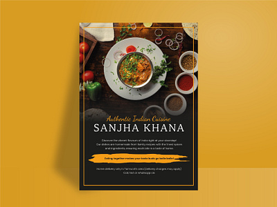 Sanjha Khana | Flyer Print Design brand branding business concept cuisine culinary flyer flyer design indian indian food indian takeaway inspiration khana print print design promotion promotional promotional design sanjha stationary