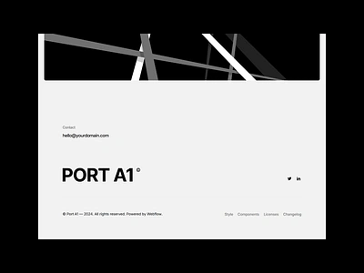 Port A1 - Footer Section footer footer section minimal portfolio minimalist portfolio portfolio web design webflow portfolio webflow template