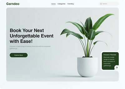 Plant Hero Section Design design graphic design hero section hero section desing homepage design landing page plant landing page desing ui ui design ui ux