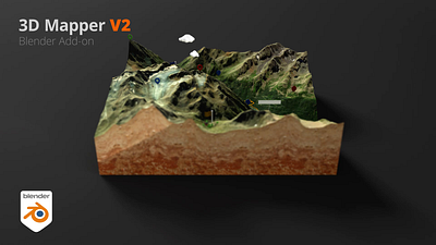 Create 3D Map with Blender add-on - Tutorial 3dmap addon blender download free generator heightmap icons map plugin