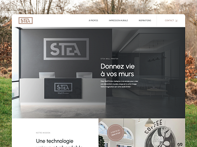 STEA wall printer branding design oxygen plesk ui ux web design website wordpress