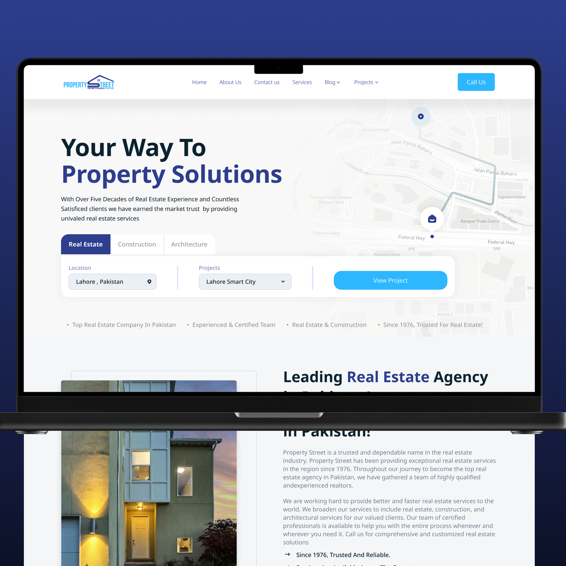 Example of Property Street Website Redesign
