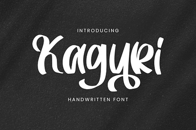 Kaguri calligraphy elegant fonts handwitten modern script