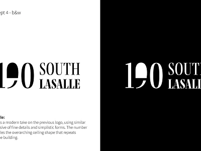 190 S LASALLE branding design illustration logo ui