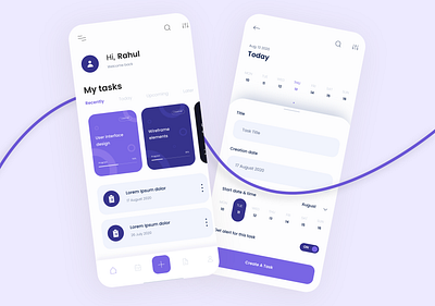 Task Management App Design Concept UI UX Figma adobe xd app design app design calendar app design figma app design figma design illustration management project management app reminder app task task app design task scheduler app ui ui design ux xd