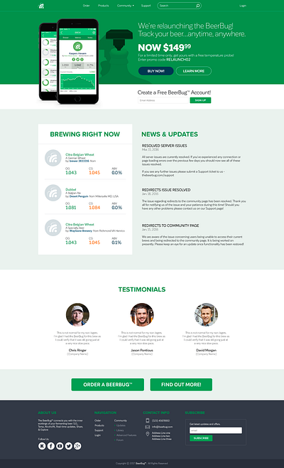 BeerBug Website Design beerbug ui uiux web design