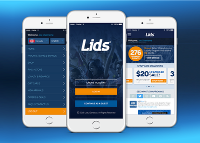 Lids Mobile App Design lids mobile app design uiux user interface design