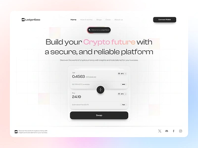 LedgerBase - Crypto Swap blockchain website coin crypto crypto landing page crypto swap cryptocurrency defi defi website fintech ico landing page payments solana stocks market token trading ui ux wallet web3 website