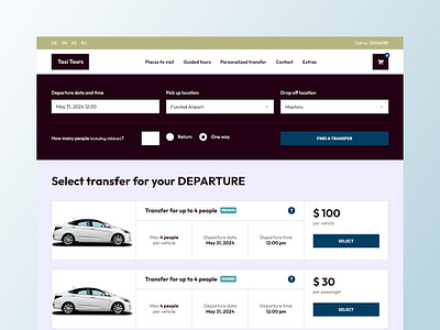 Taxi Tours WordPress Theme booking booking system car car rental guided tours private transport rent a car search search results shared transport shuttle taxi tour tourism travel traveller travelling ui ux vehicle