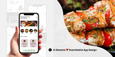 Food Mobile App UI Design branding figma food app mockup ui ui design ux design