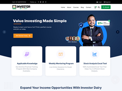 Investor Dairy Website Redesign branding graphic design illustration interaction design typography ui ux design website design