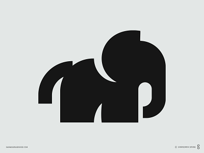 Elephant animal branding design elephant geometric identity illustration logo mark minimal samadaraginige shapes simple