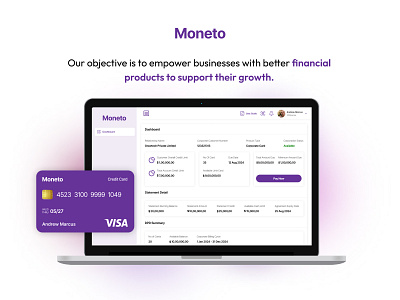 Moneto SaaS Design approved bank bank card design banking card design clean dashboard finance home interface loan management minimal design mobile moneto responsive saas design sidebar uiux ux