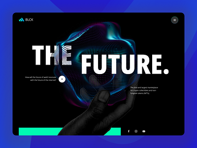 THE FUTURE hero header illustration ui ux website