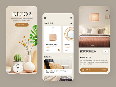 DECOR app design app ui ux moder modern ui ui ux