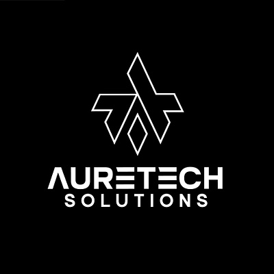 AureTech Solutions Word Mark Logo branding design graphic design logo tech logo vector word mark