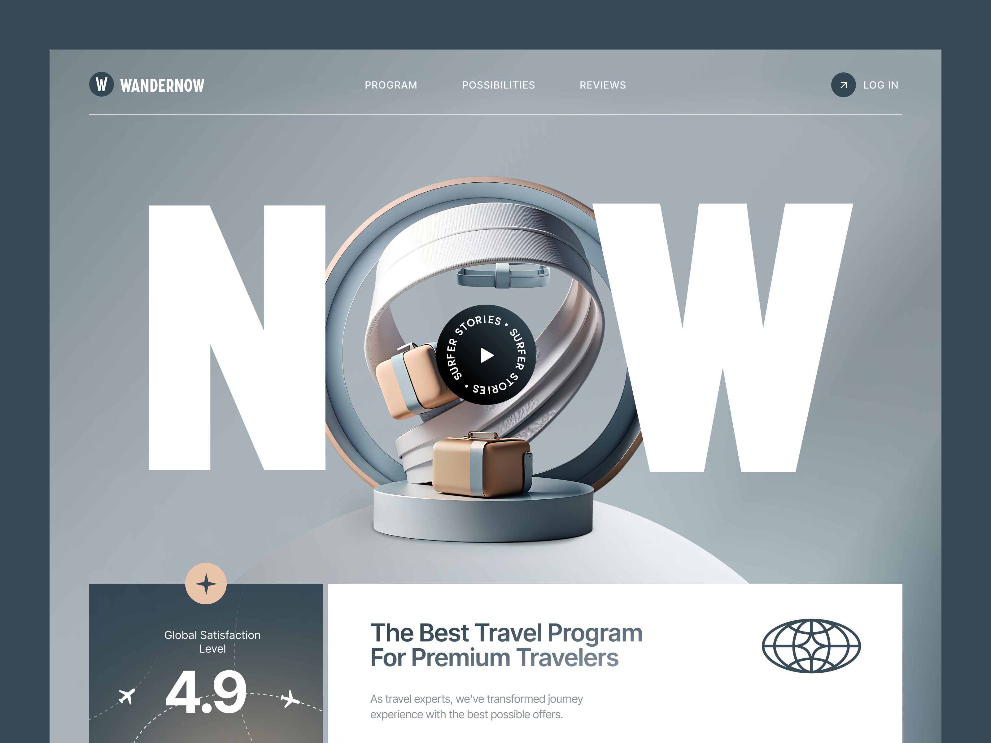 Landing Page for a Travel Company ✦ Wandernow landing landing design landing page landing page design landing ui landing ux