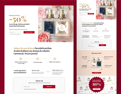 Promotion landing page for Perfume store advertising design discount form graphic design landingpage newsletter paris perfume process progress promotion ui