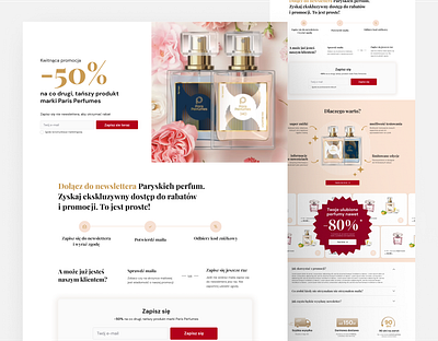 Promotion landing page for Perfume store design perfume process promotion ui