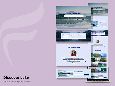 Discover Lake 🏖 online travel agency website agency album blue design discover f.mirkamali uiux lake nature online website poster quote search box tavel travel agency ui ui design ui ux ux ux design website