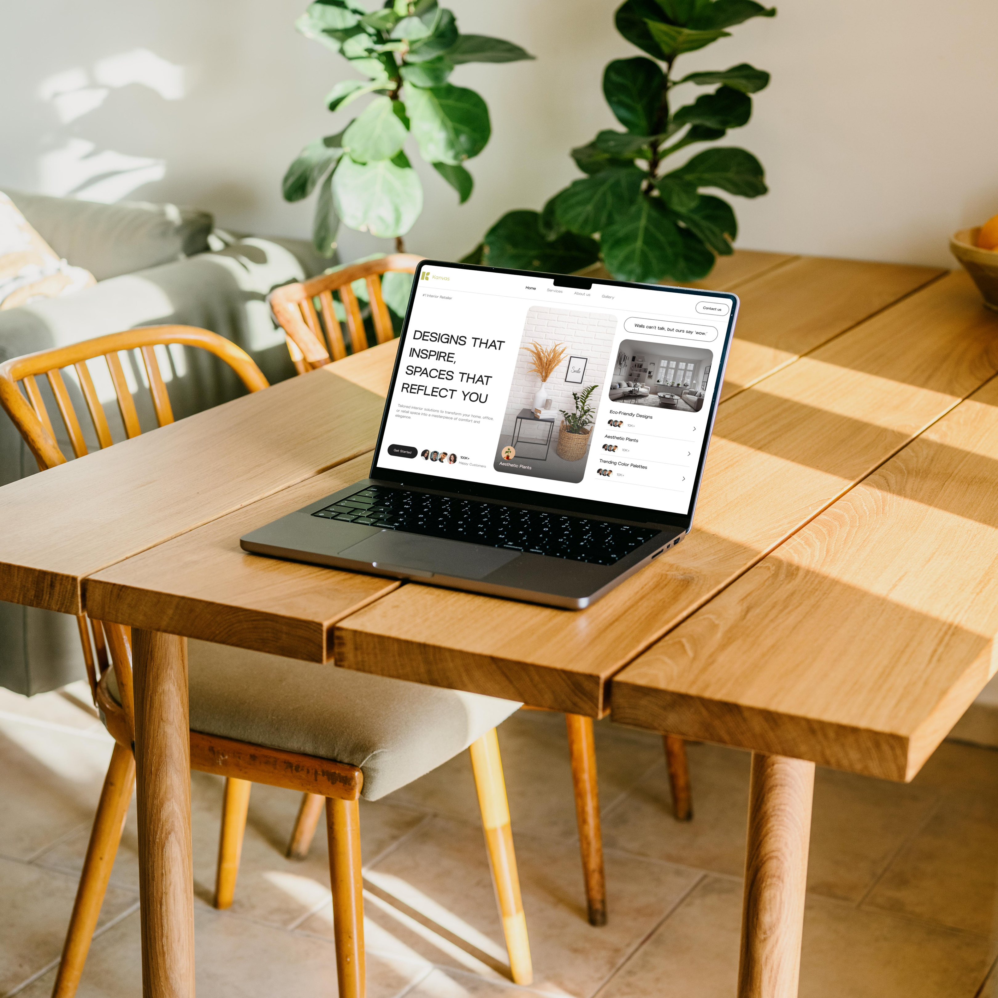 Kanvas - Interior Design Landing Page design figma la landing page ui uiux ux webdesign website design