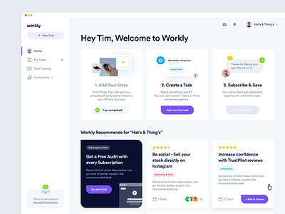 Workly - Task Management Dashboard creative interface design dribbbleshots. dribble portfolio ui uidesign uiux ux uxdesign