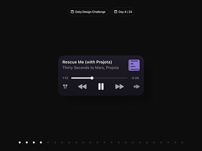 🎧 Music Widget for iOS | Daily Design Challenge design challenge design concept ios music widget player ui ux