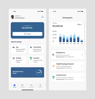 A design replication I did figma mobile savings ui uiux