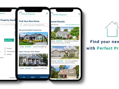 Real Estate App app branding design ui ux