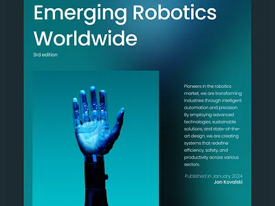 Robotics Article Cover Magazine Concept article robots emerging robotics magazine article robotics robotics worldwide
