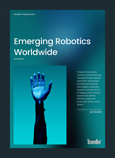 Robotics Article Cover Magazine Concept article robots emerging robotics magazine article robotics robotics worldwide