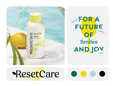 Resetcare Branding and Packaging Design - Health 3d animation brand identity branding care color color palette design emblem graphic design icons illustration label label design logo logo design logo mark motion graphics organic packaging