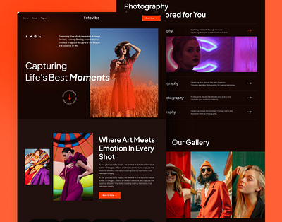 FotoVibe | Website | Landing Page | UI/UX Design website design