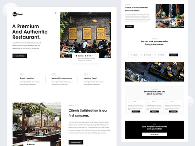 EatMeet - Website Landing Page branding creative interface design dribbbleshots. dribble portfolio graphic design ui